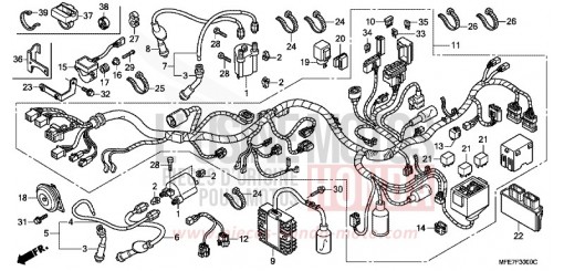 FAISCEAU DES FILS (VT750C2/C2F/C2B) VT750C27 de 2007